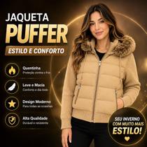 Jaqueta Feminina Puffer Bobojaco Forrada Pelinho Inverno Casaco Blusa De Frio Grossa Com Capuz Remov Jaqueta Feminina Puffer Bobojaco Forrada Pelinho Inverno Casaco Blusa De Frio Grossa Com Capuz Remov
