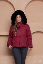 Jaqueta Feminina Puffer com Capuz Peluciado Bobojaco Inverno COR:VERMELHOTAMANHO:P