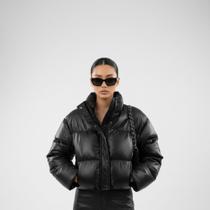 Jaqueta Feminina Puffer em material sintético Jaqueta Feminina Puffer em material sintético