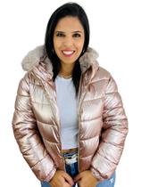 Jaqueta Feminina Puffer Metalizada Importada 620277
