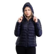 Jaqueta Feminina Puffer Motoqueira Nylon Impermeável Blusa de Frio