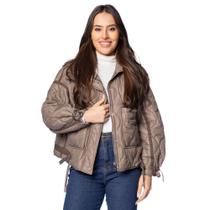 Jaqueta Feminina S&V Puffer Textura Musgo