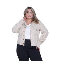 Jaqueta Feminina Sarja Color Elastano PLUS SIZE G1 G2 G3 G4