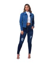 Jaqueta Feminina Sarja com Elastano Razon Jeans Azul
