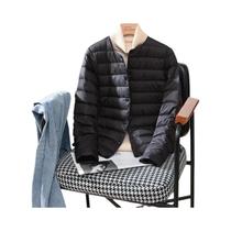 Jaqueta Feminina Slim Fit Ultra Leve E Compactável De Pluma De Pato Branca Para Outono Inverno Moda