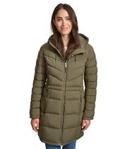 Jaqueta feminina Tommy Hilfiger com 3/4 zíper, leve, zimbro