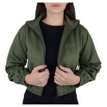 Jaqueta Feminina Voorth Cropped Bomber Verde - 5701 Jaqueta Feminina Voorth Cropped Bomber Verde - 5701