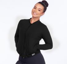 Jaqueta Fitness Casaco Academia Agasalho Treino Slin Justa Com Abertura Para O Dedo Bolsos Laterais