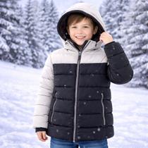 Jaqueta Forrada Casaco Juvenil Menino Puffer Bobojaco Nylon Infantil Escola Inverno Quentinha Com Ca Jaqueta Forrada Casaco Juvenil Menino Puffer Bobojaco Nylon Infantil Escola Inverno Quentinha Com Ca