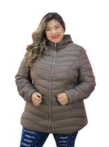 Jaqueta Forrada Feminina Moda Plus SIze Parka