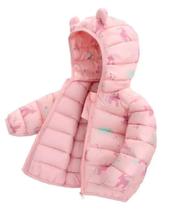 Jaqueta Forrada Menina Infantil Com Capuz Outono Inverno - Baby Clothes