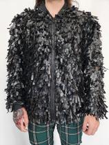 Jaqueta Franjas material sintético Feminina - Estilo Moderno e Confortável Jaqueta Franjas material sintético Feminina - Estilo Moderno e Confortável