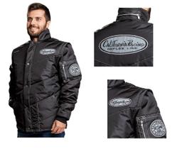 Jaqueta Frio Inverno Refletiva Original Cr Califórnia Racing Preta Manga Removível Motoboy + Luva X11 Fit Touch Screen