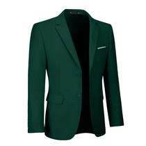 Jaqueta Fxzpiodi Casual Slim Fit, de peito único, verde
