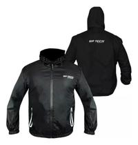 Jaqueta gp tech lux corta vento casual resistente agua preta