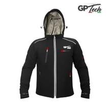 Jaqueta Gp Tech Soft Casual G Resistente À Água Preta Vermelha