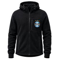 Jaqueta Grêmio Fleece Escudo Bordado Preto - Masculino Tamanho:XGCor:Preto Jaqueta Grêmio Fleece Escudo Bordado Preto - Masculino Tamanho:XGCor:Preto