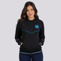 Jaqueta Grêmio Moletom Cuts Feminina Preta Jaqueta Grêmio Moletom Cuts Feminina Preta