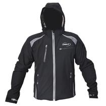 Jaqueta helt softshell com capuz preta cinza masculina