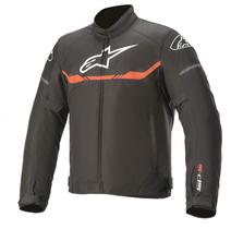 Jaqueta Impermeável Alpinestars T-SP S para Motocicleta - Preta/Vermelha Fluorescente - Tamanho M