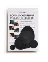 Jaqueta Impermeável Pro-Fix Down - Patches de Reparo em Nylon Preto