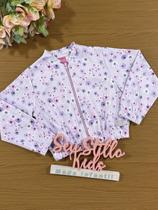 Jaqueta Infantil Cinti Verão Lilás Floral