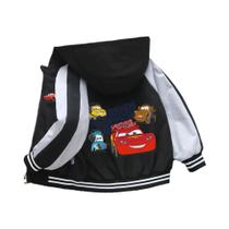 Jaqueta Infantil Com Capuz Carros Faísca McQueen Roupa De Bebê Desenho Animado Color Block Casaco