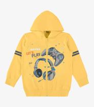 Jaqueta Infantil Com Capuz Masculina Rovi Kids Amarelo - Rovitex Kids