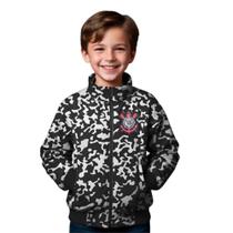 Jaqueta Infantil Corinthians Blusa De Frio Camuflada Oficial