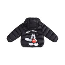 Jaqueta Infantil De Inverno Com Capuz E Recheio Mickey Mouse, Térmica Em Mistura De Algodão, Com Jaqueta Infantil De Inverno Com Capuz E Recheio Mickey Mouse, Térmica Em Mistura De Algodão, Com