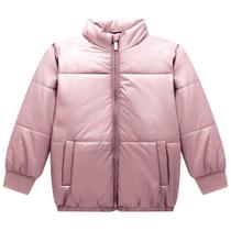 Jaqueta Infantil Feminina Milon em Microfibra Metalizado na cor Rosê Jaqueta Infantil Feminina Milon em Microfibra Metalizado na cor Rosê