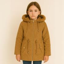 Jaqueta Infantil Juvenil Menina Parka Canelada Sobre Tudo