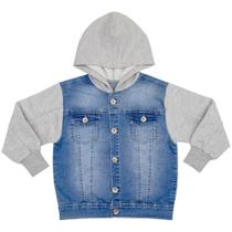 Jaqueta Infantil Look Jeans c/ Moletom Jeans