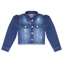 Jaqueta Infantil Look Jeans Manga Bufante Jeans