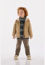 Jaqueta Infantil Masculina com Capuz Forrado e Forro em Malha Soft Up Baby Jaqueta Infantil Masculina com Capuz Forrado e Forro em Malha Soft Up Baby