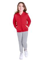 Jaqueta infantil menina em moletom Brandili