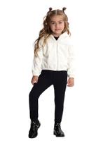 Jaqueta Infantil Menina em Pelo e Matelassê 67931 - Alakazoo Jaqueta Infantil Menina em Pelo e Matelassê 67931 - Alakazoo