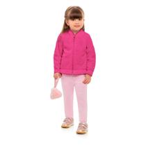 Jaqueta Infantil Menina Fleece Plush Inverno Fúcsia Kamylus - anjo da mamãe