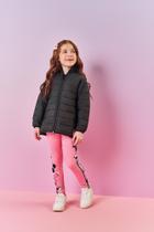 Jaqueta Infantil Menina Matelassê Preto Mundo Cinti