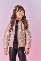 Jaqueta Infantil Menina Matelassê Urso Rose -Cinti