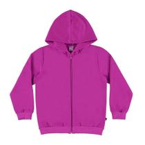 Jaqueta Infantil Menina Moletom Pelúcia Rosa Shock BG