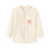 Jaqueta Infantil Menina Peluciada Urso Inverno Fleece Plush