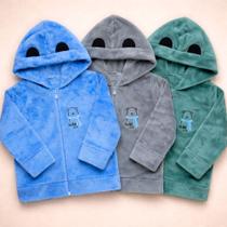 Jaqueta Infantil Menino Até 3 Anos De Inverno Fleece Macio Com Capuz Cor:cinzaTamanho:01 Jaqueta Infantil Menino Até 3 Anos De Inverno Fleece Macio Com Capuz Cor:cinzaTamanho:01