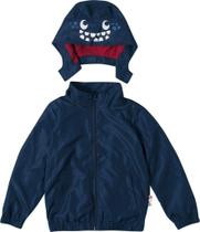 Jaqueta Infantil Menino Capuz Removível Azul Marinho - ZigZigZaa