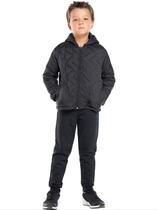 Jaqueta Infantil Menino em Nylon Com Capuz Azul Marinho- Vrasalon Jaqueta Infantil Menino em Nylon Com Capuz Azul Marinho- Vrasalon