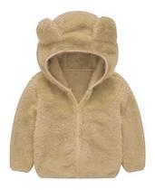 Jaqueta Infantil Menino Urso Inverno Fleece Plush Inverno