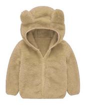 Jaqueta Infantil Menino Urso Inverno Fleece Plush Inverno