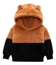 Jaqueta Infantil Menino Urso Inverno Fleece Plush Inverno