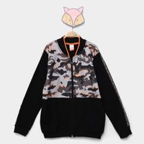 Jaqueta Infantil Moletom Marisol Bomber Camuflada Menino