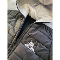 Jaqueta Infantil Puffer Forro de Fibra Outono - Inverno Mickey Mouse - Blusa de frio menino
